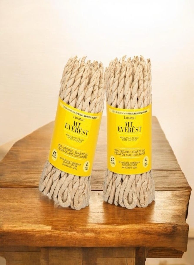 Lamatar1 Handcrafted Cedar Rope Incense from Nepal - Pack of 2 (45-in Ropes per Bundle) - Image 2
